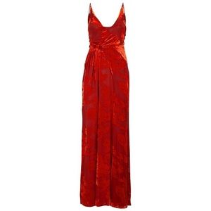 Galvan London Rose devoré dress